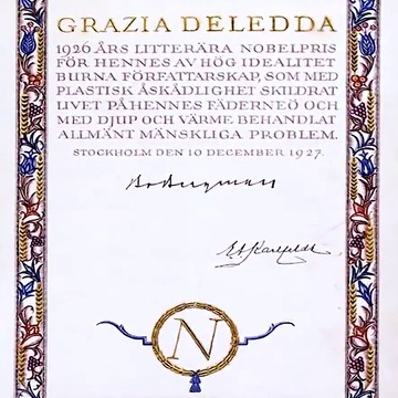 150 anni con Grazia: il conferimento del premio Nobel nel 1927 [360x360]