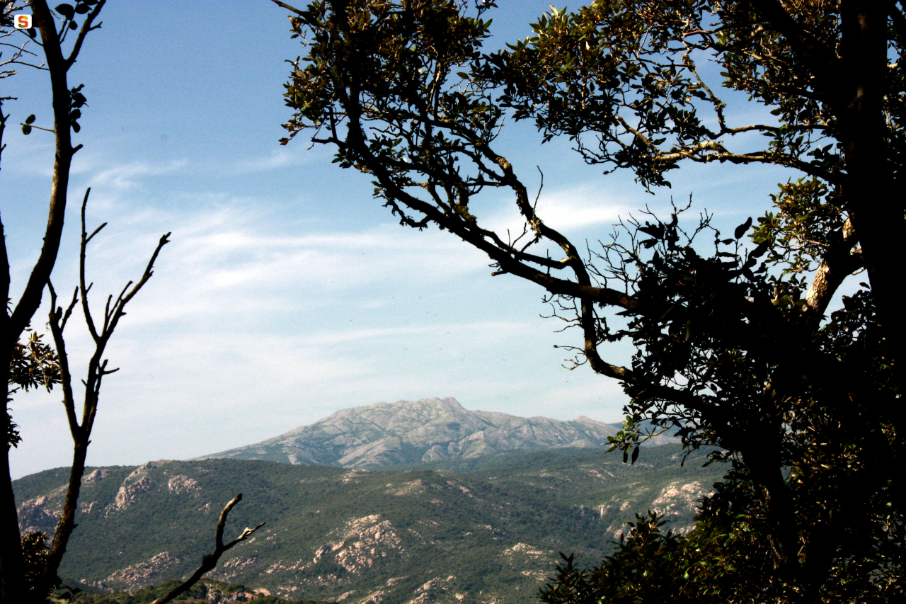 Marganai, panorama verso il massiccio del Monte Linas