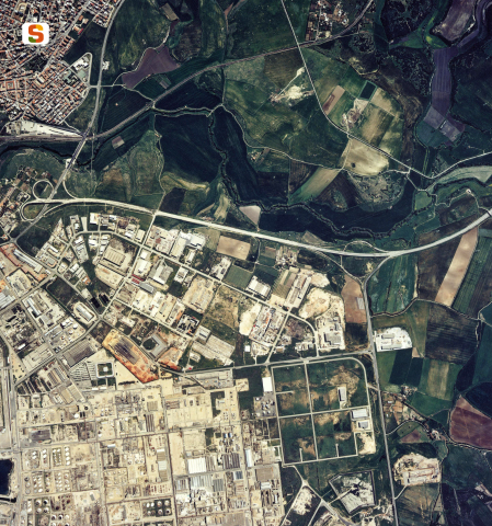 Il polo industriale di Porto Torres, foto aerea