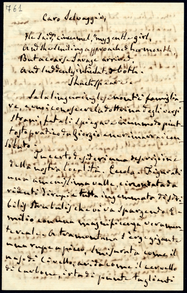 Lettera manoscritta inviata da F. Campanella a Giorgio Asproni : 5