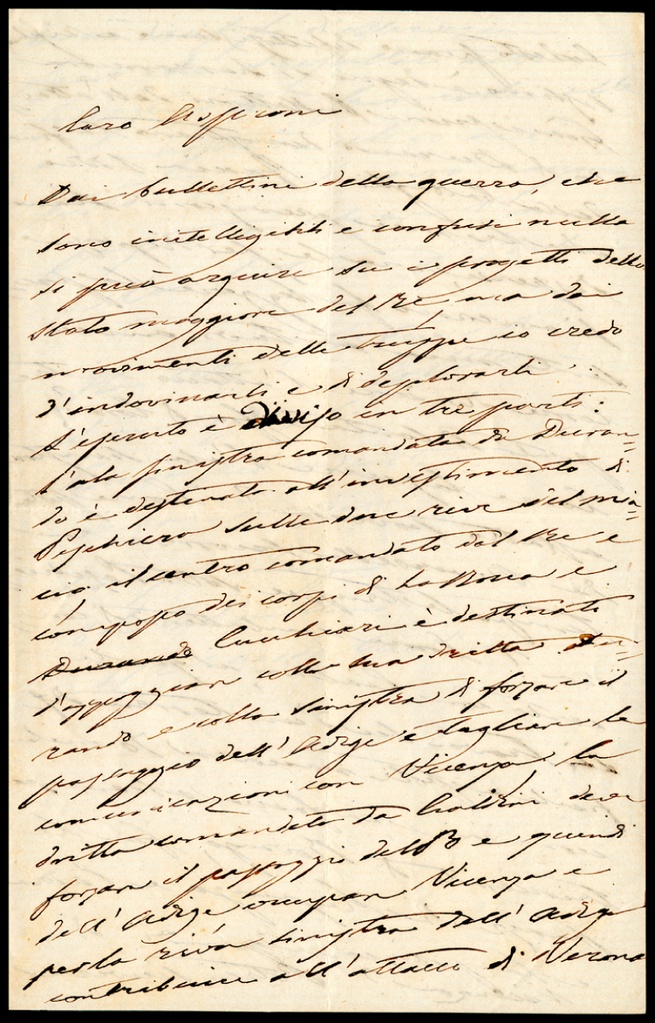 Lettera manoscritta inviata da Girolamo Ulloa a Giorgio Asproni : 23