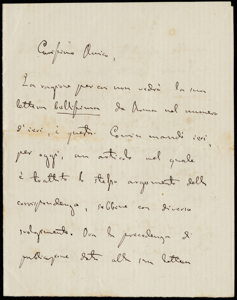 Lettera manoscritta inviata da Michele Uda a Giorgio Asproni : 5