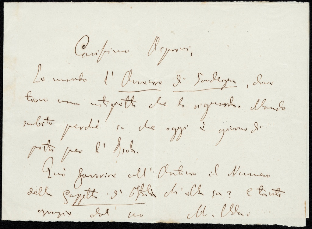 Lettera manoscritta inviata da Michele Uda a Giorgio Asproni : 3