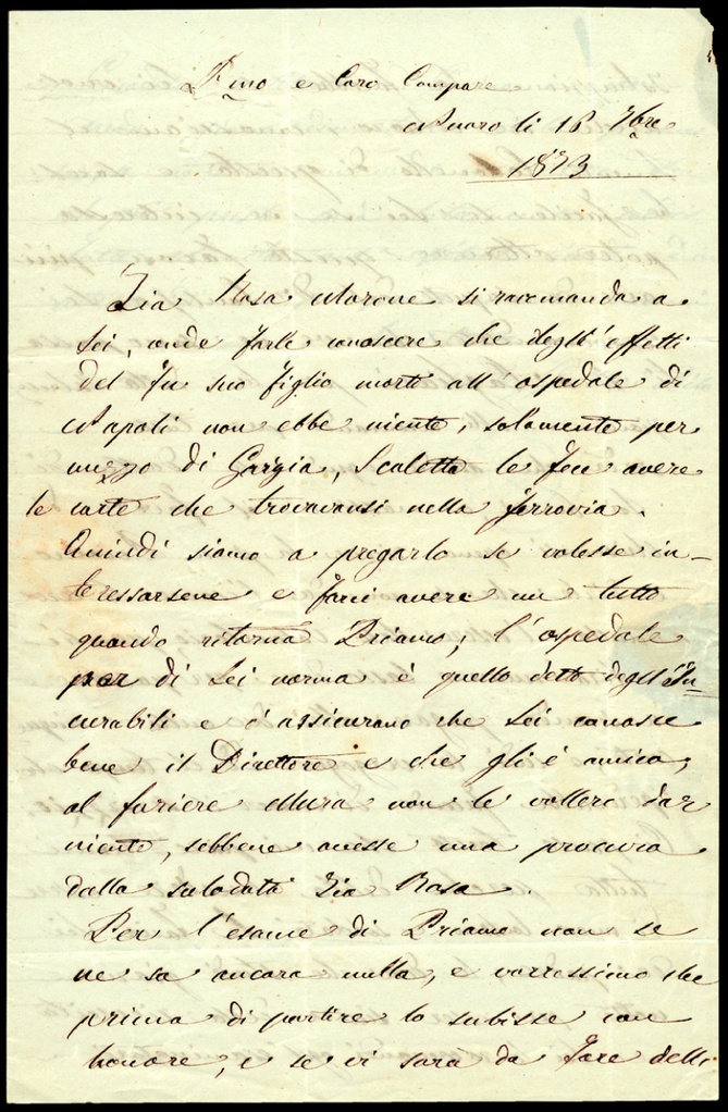 Lettera manoscritta inviata da Francesca Gallisai Pilo a Giorgio Asproni : 11