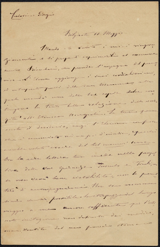 Lettera manoscritta inviata da Benedetto Cairoli a Giorgio Asproni : 15