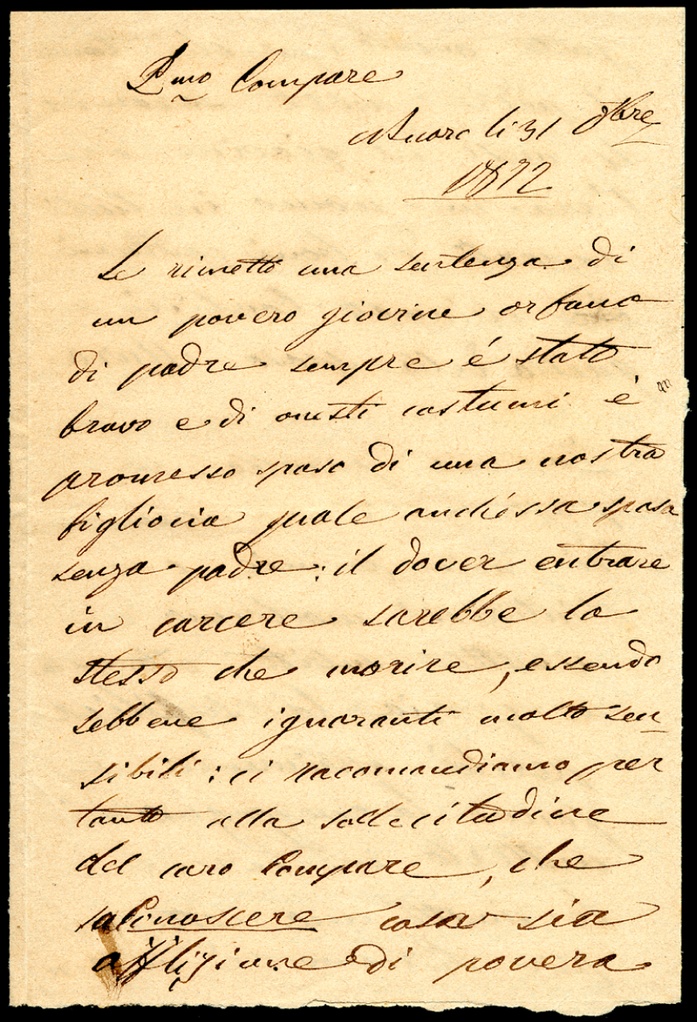 Lettera manoscritta inviata da Francesca Gallisai Pilo a Giorgio Asproni : 5