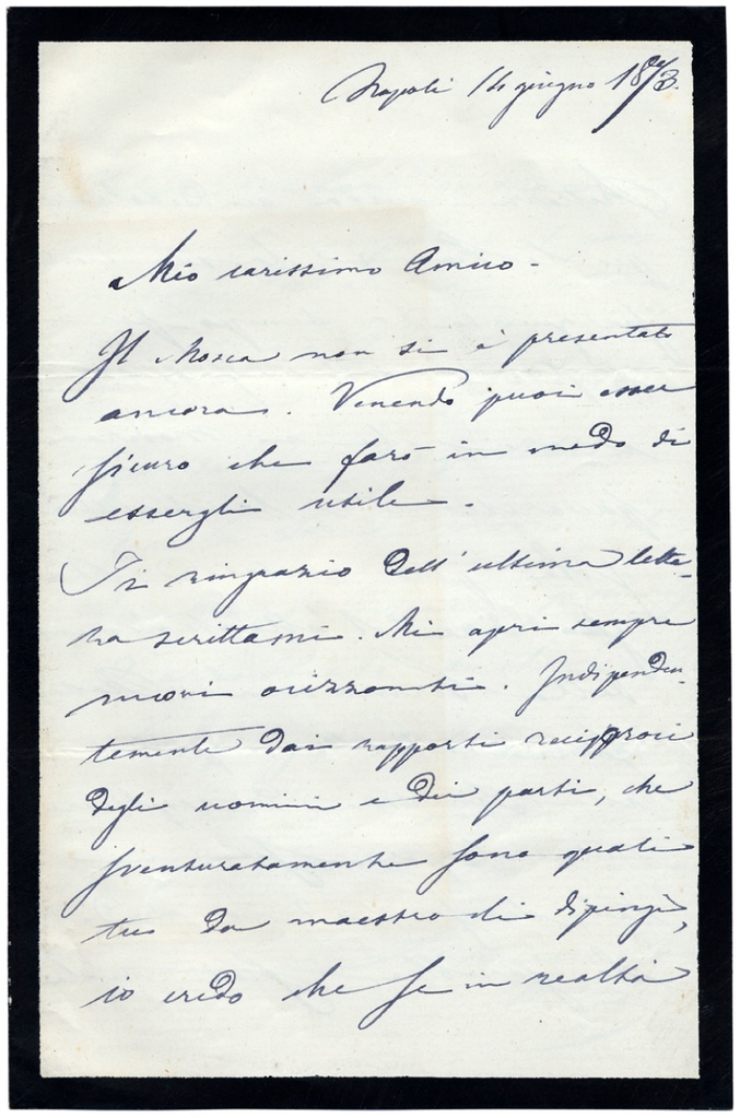 Lettera manoscritta inviata da F. Palasciano a Giorgio Asproni : 9