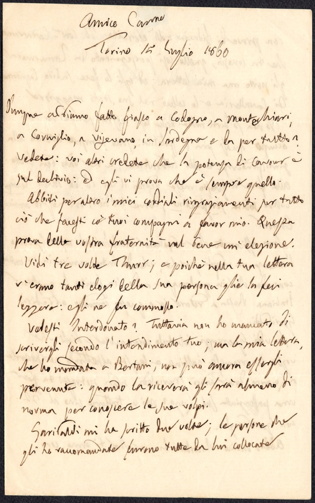 Lettera manoscritta inviata da Angelo Brofferio a Giorgio Asproni : 5