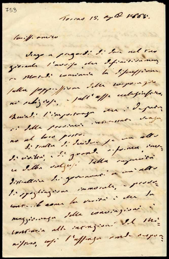 Lettera manoscritta inviata da Nicola Fabrizi a Giorgio Asproni : 4