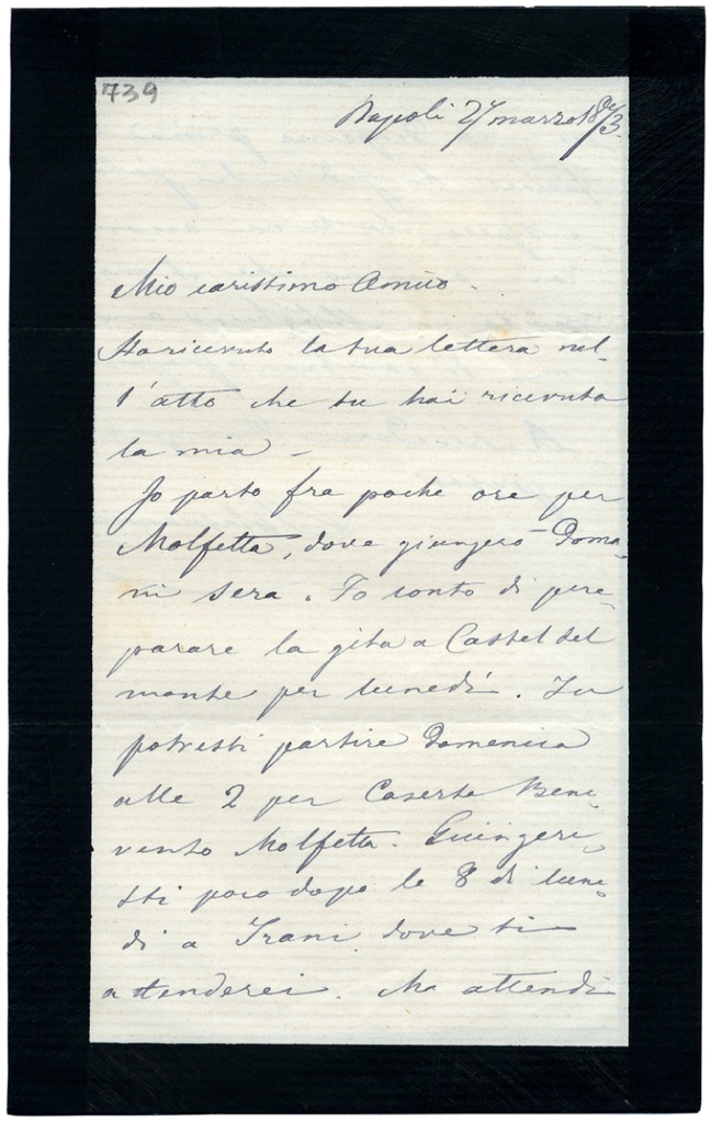 Lettera manoscritta inviata da F. Palasciano a Giorgio Asproni : 4