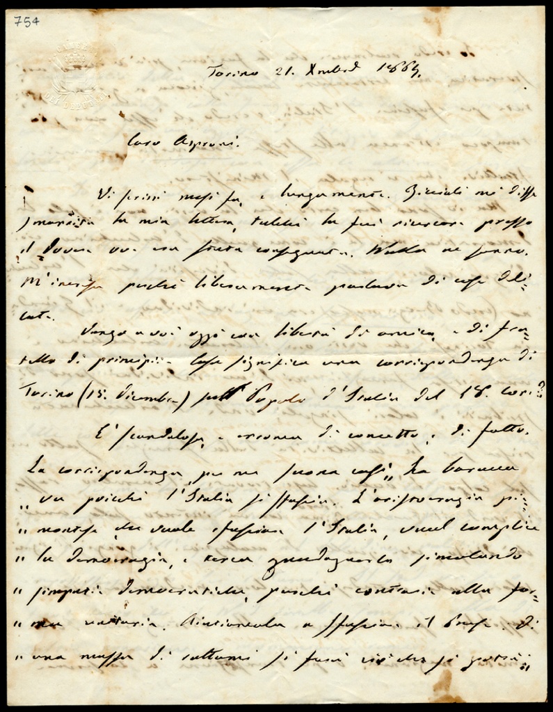 Lettera manoscritta inviata da Nicola Fabrizi a Giorgio Asproni : 5