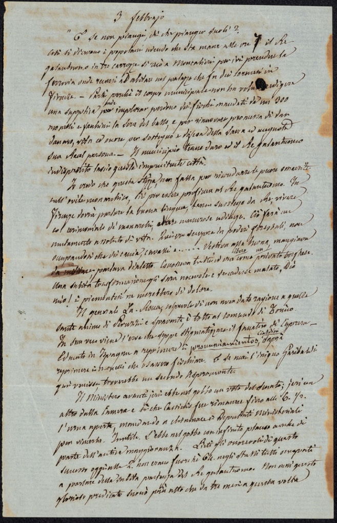 Lettera manoscritta inviata da G. Vegezzi Ruscalla a Giorgio Asproni : 7