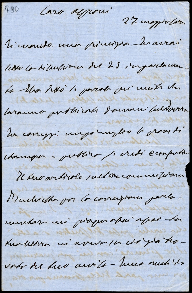 Lettera manoscritta inviata da A. Bertani a Giorgio Asproni : 16