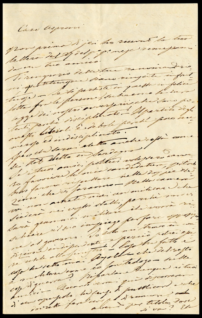 Lettera manoscritta inviata da Girolamo Ulloa a Giorgio Asproni : 18