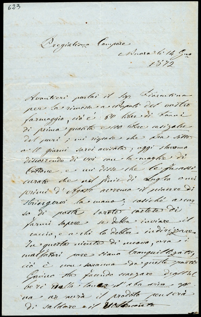 Lettera manoscritta inviata da Francesca Gallisai Pilo a Giorgio Asproni : 2