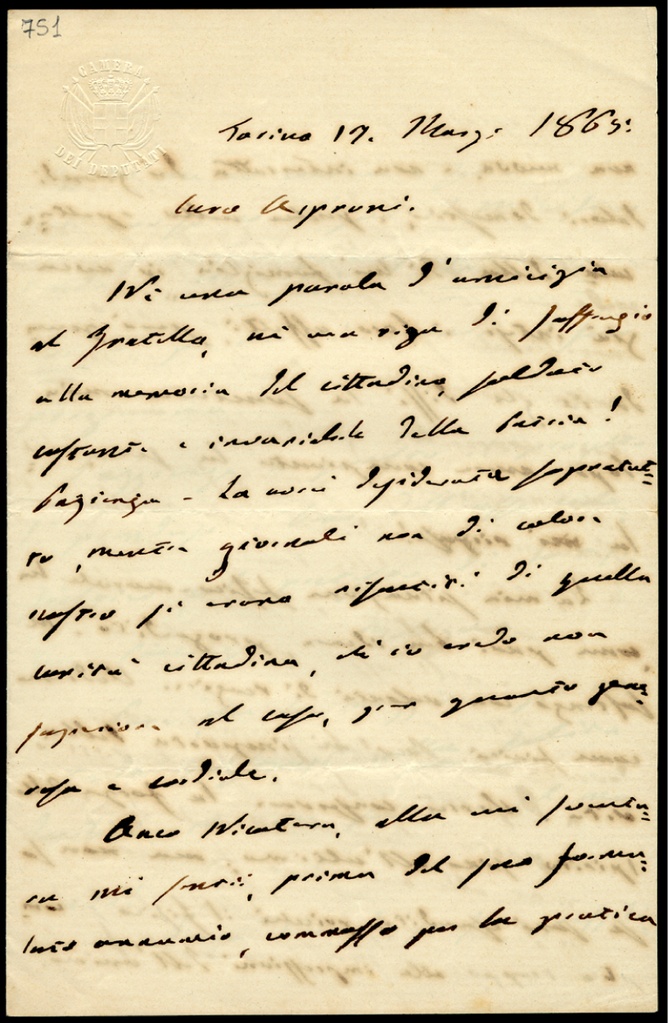 Lettera manoscritta inviata da Nicola Fabrizi a Giorgio Asproni : 2