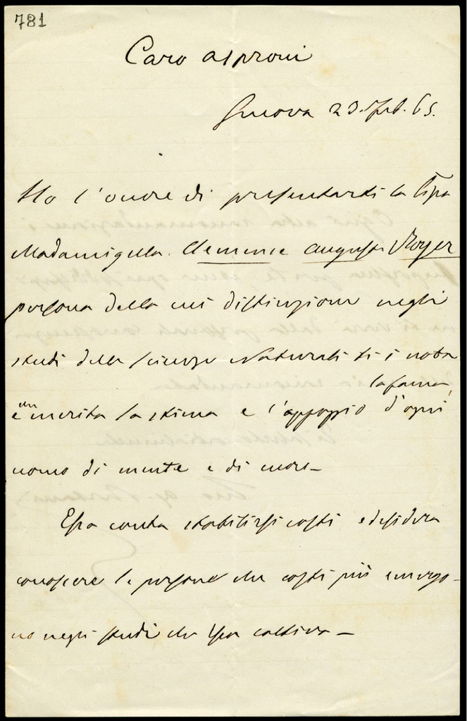 Lettera manoscritta inviata da A. Bertani a Giorgio Asproni : 7
