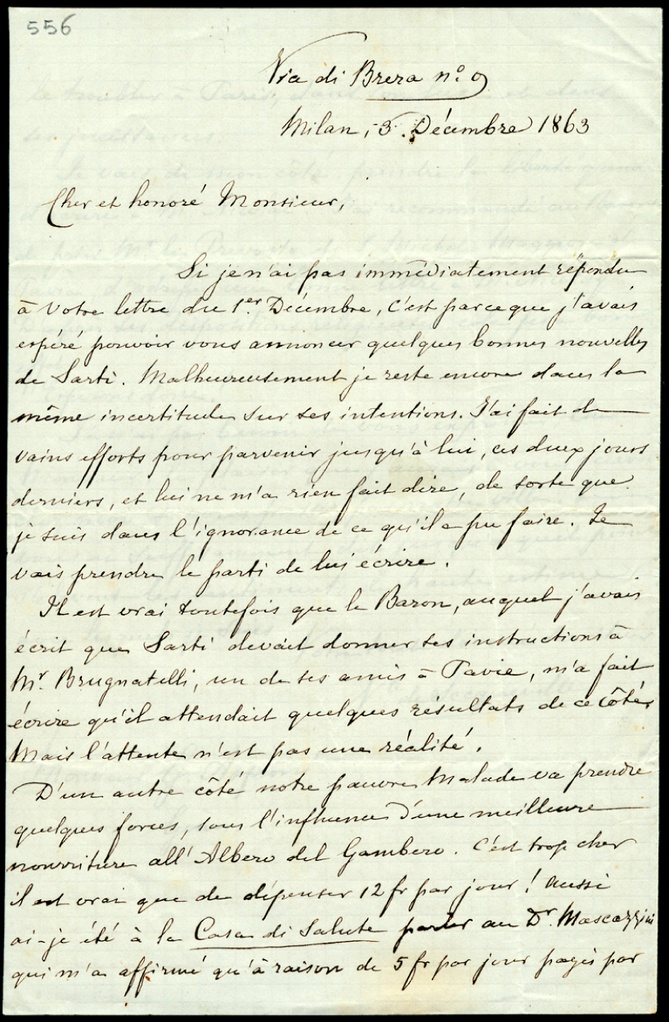Lettera manoscritta inviata da Visconte de Secqueville a Giorgio Asproni : 4