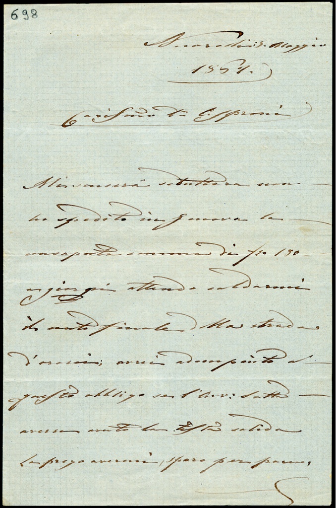 Lettera manoscritta inviata da G. Gallisai Serra a Giorgio Asproni : 15