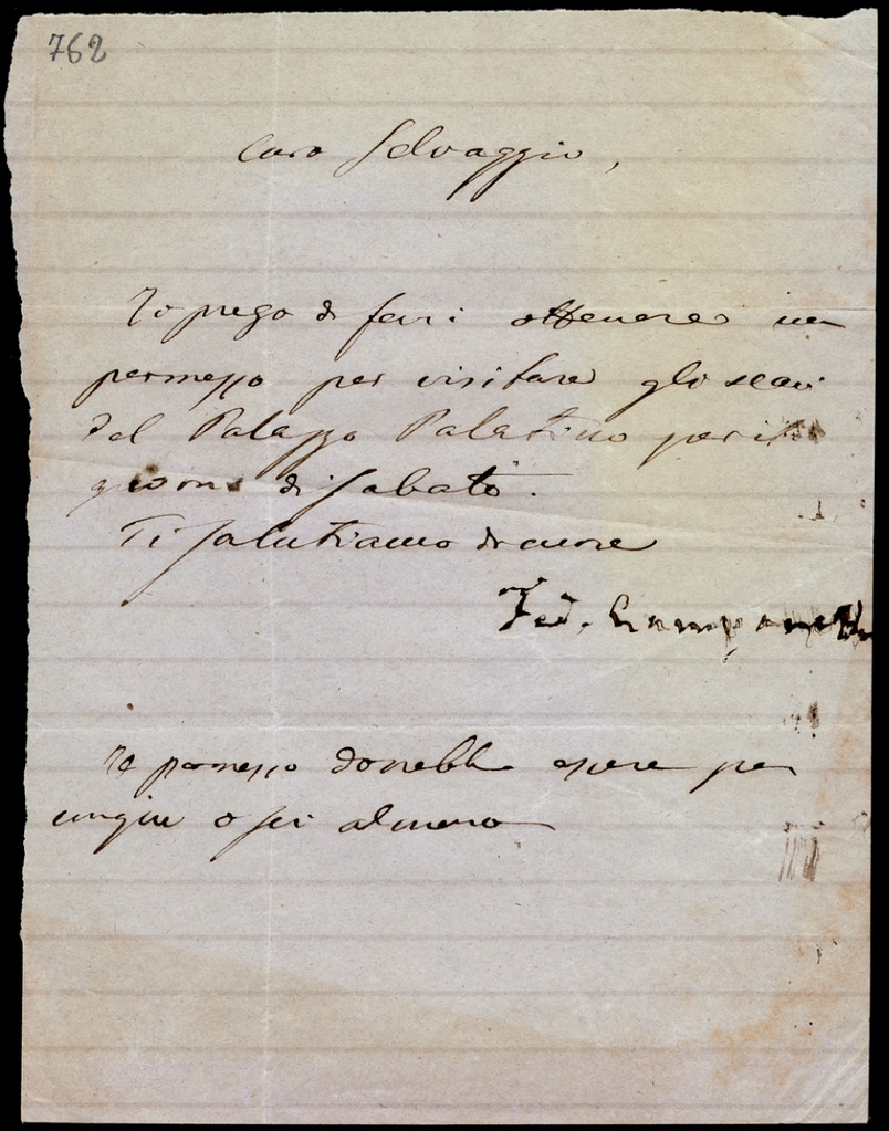 Lettera manoscritta inviata da F. Campanella a Giorgio Asproni : 6