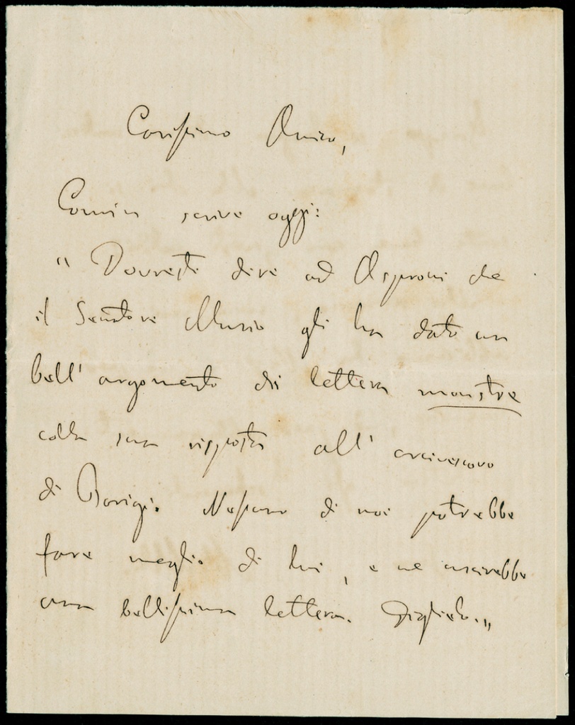 Lettera manoscritta inviata da Michele Uda a Giorgio Asproni : 4