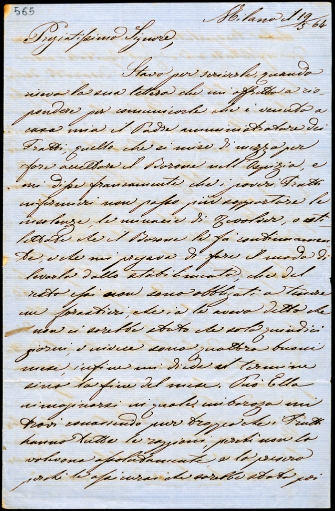 Lettera manoscritta inviata da Virginia Vram a Giorgio Asproni : 4