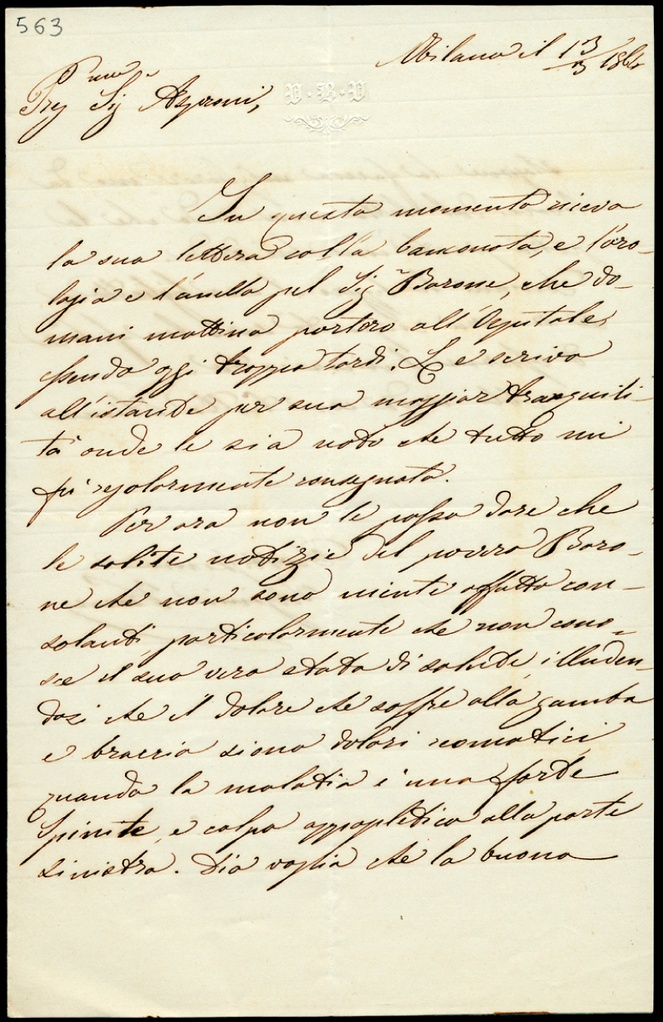 Lettera manoscritta inviata da Virginia Vram a Giorgio Asproni : 2