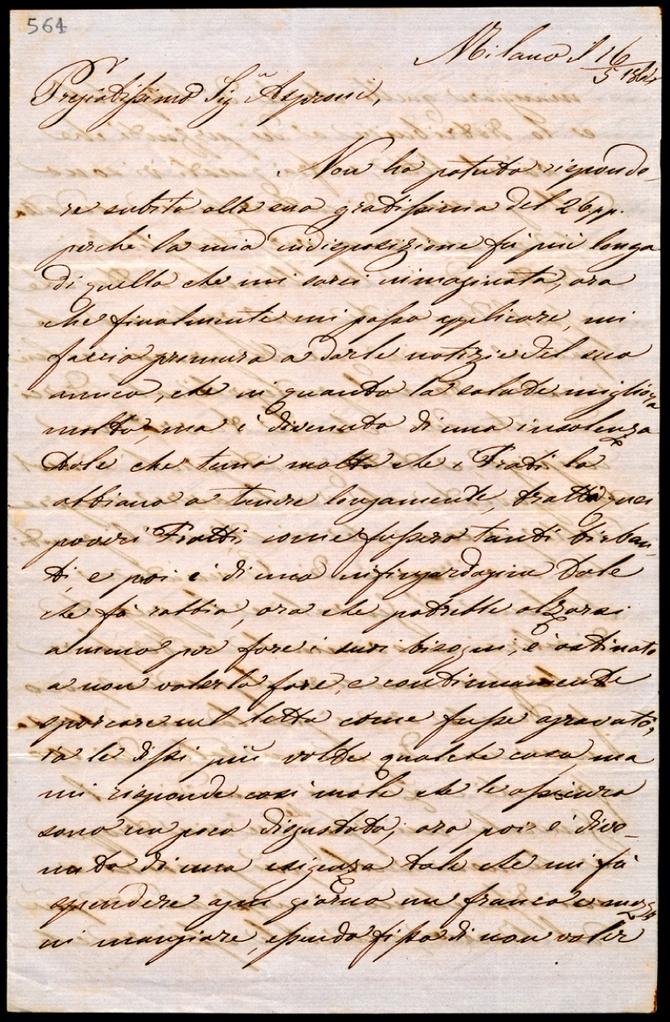 Lettera manoscritta inviata da Virginia Vram a Giorgio Asproni : 3