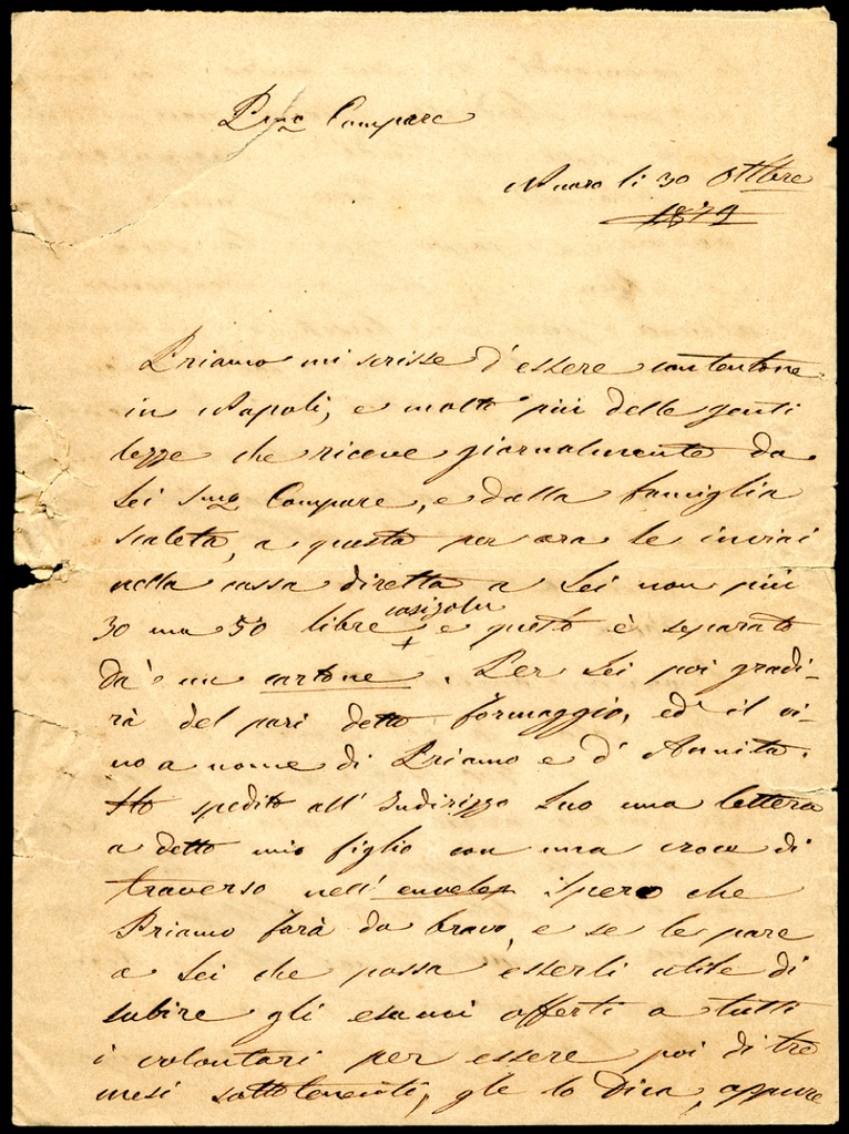 Lettera manoscritta inviata da Francesca Gallisai Pilo a Giorgio Asproni : 19