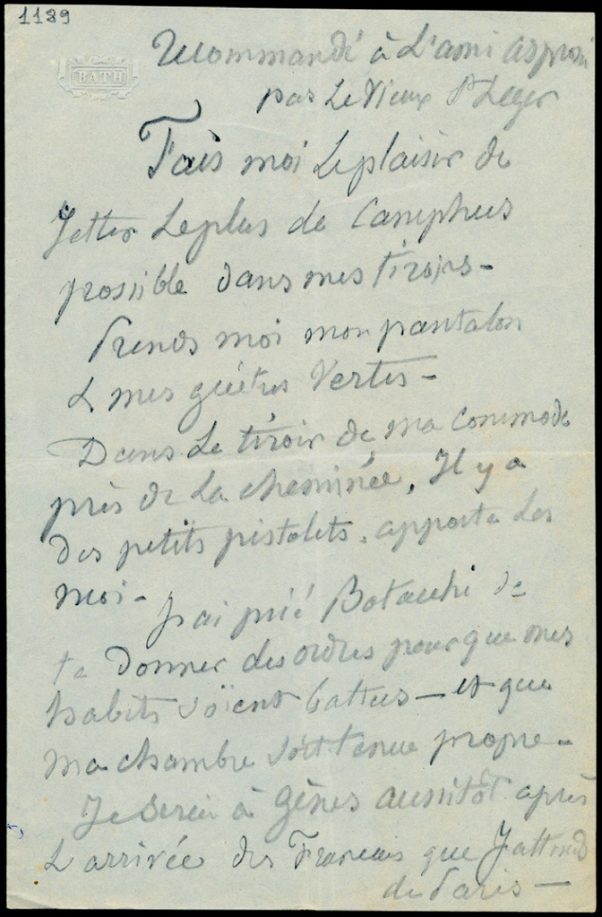 Abbozzo di lettera di Guillon di Saint Leger : 3