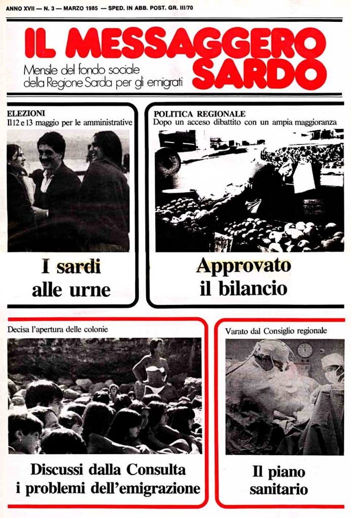 Il Messaggero Sardo, marzo 1985