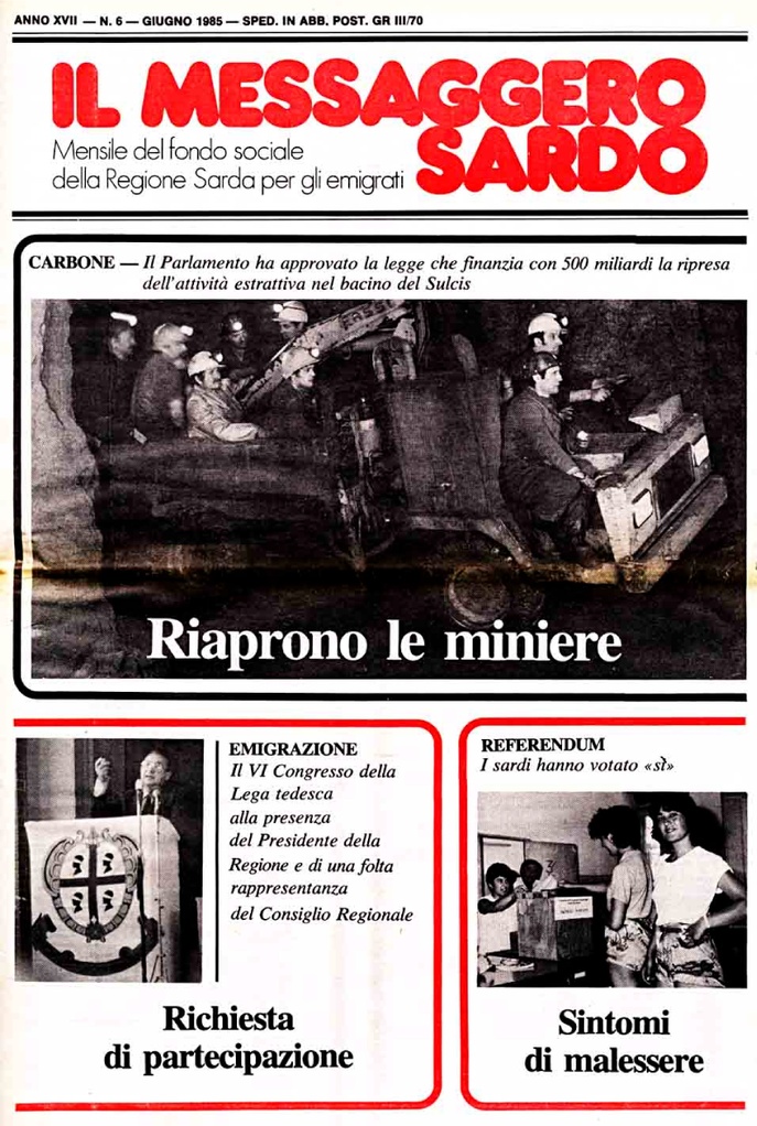 Il Messaggero Sardo, giugno 1985