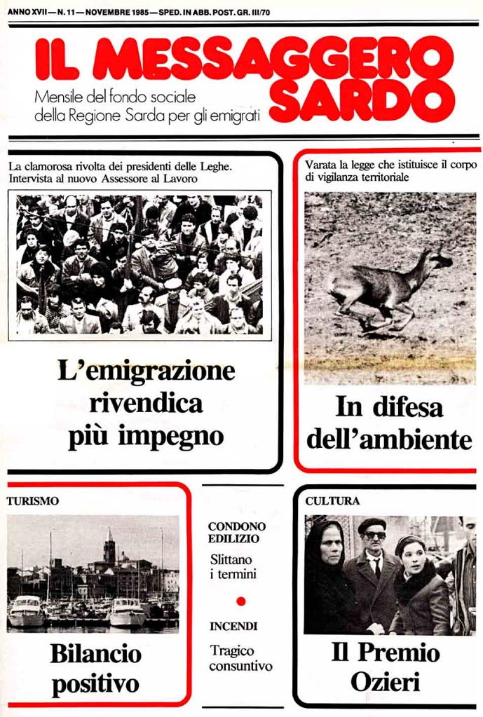 Il Messaggero Sardo, novembre 1985