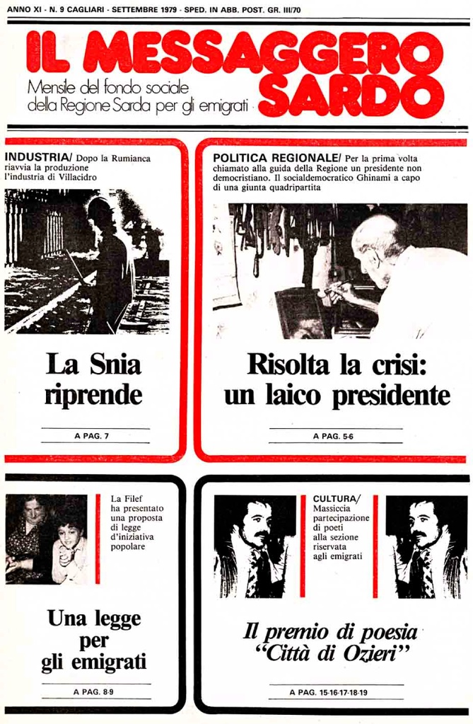 Il Messaggero Sardo, settembre 1979