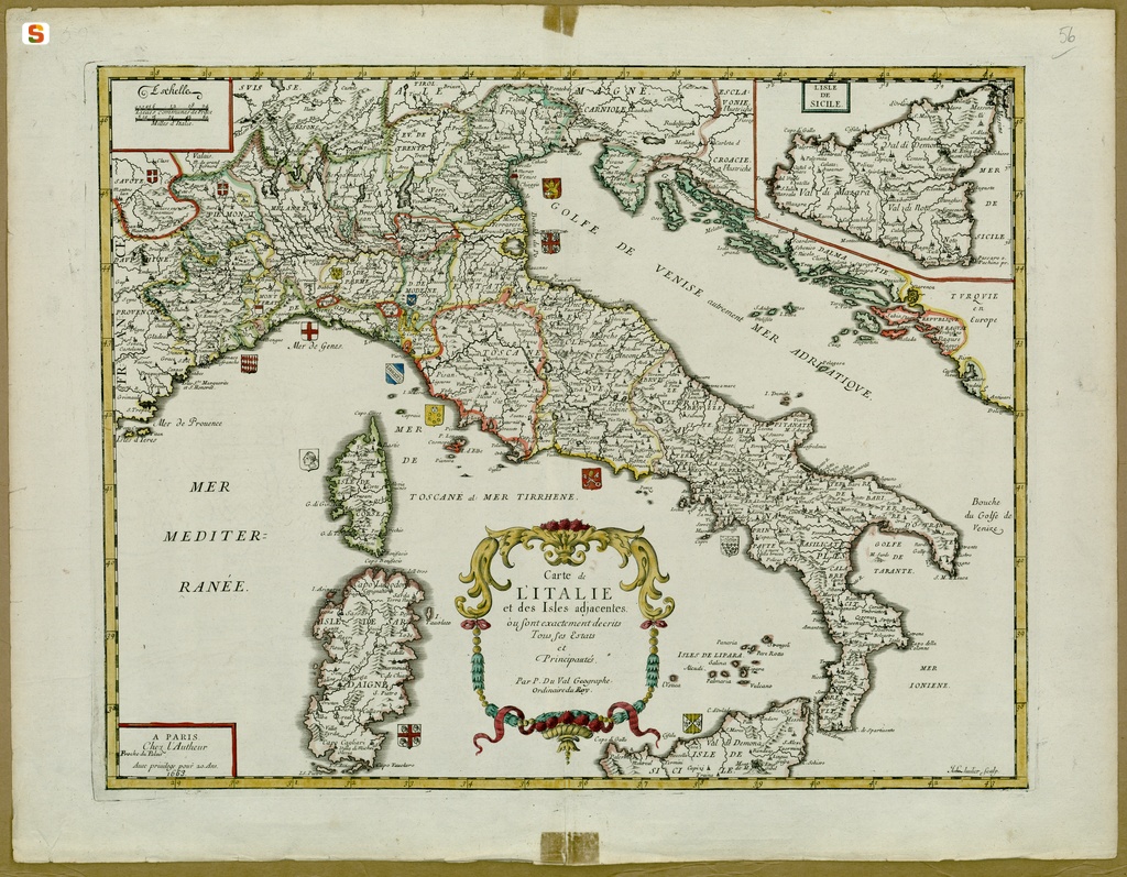 Carte de l'Italie et des Isles adjacentes