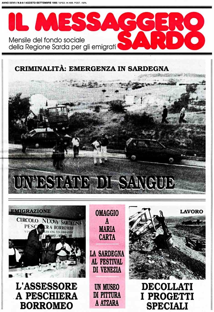 Il Messaggero Sardo, agosto-settembre 1995