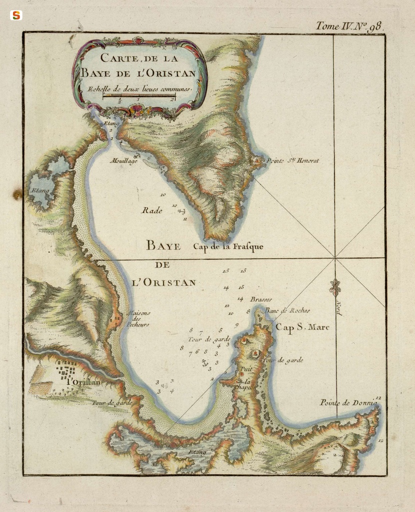 Carte de la Baye de l'Oristan
