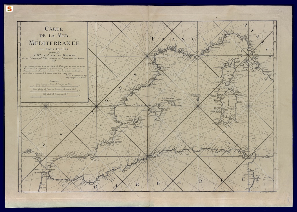 Carte de la mer Méditerranée