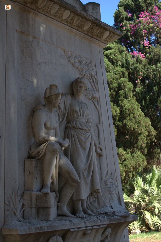Cagliari, Cimitero Monumentale di Bonaria: monumento funebre di Enrico Serpieri