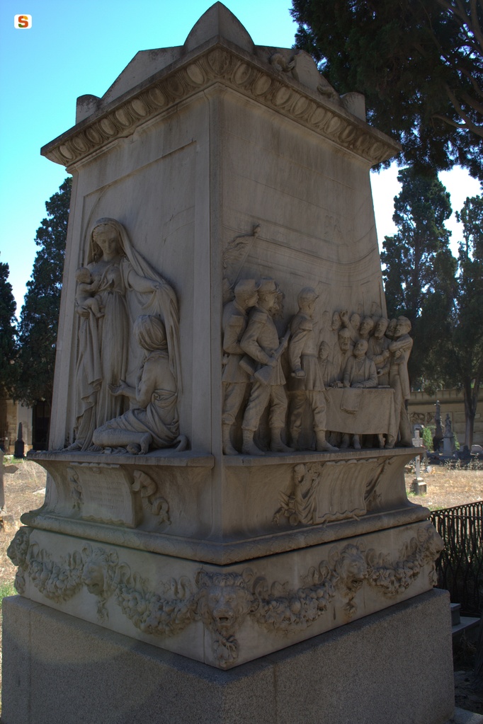 Cagliari, Cimitero Monumentale di Bonaria: monumento funebre di Enrico Sarpieri