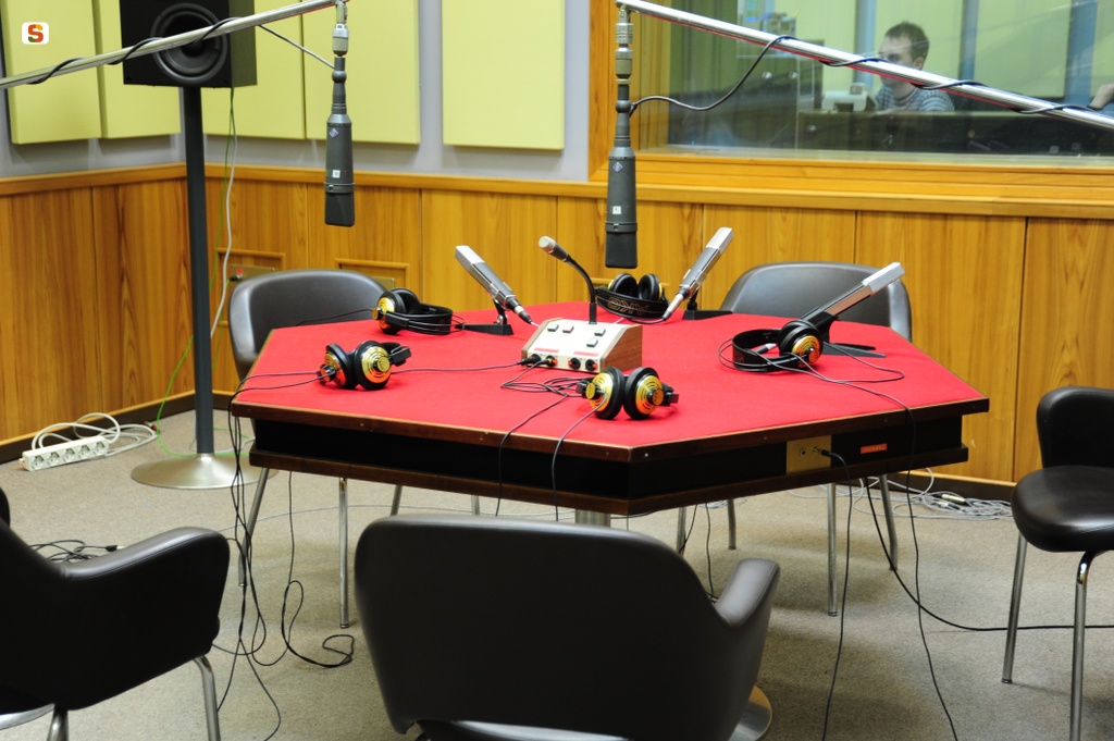 Sala di registrazione di Radio Rai Sardegna