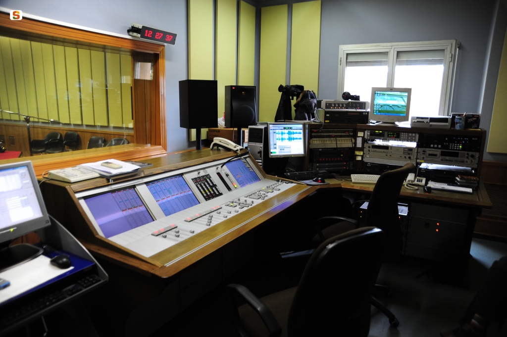 Sala regia di Radio Rai Sardegna