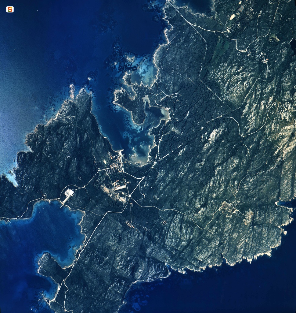 La Maddalena, foto area dell'isola di Caprera
