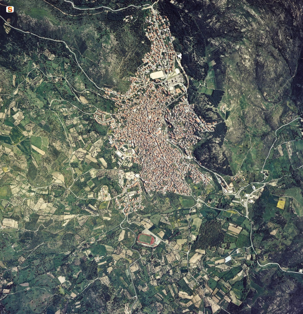 Il Comune di Arbus, foto aerea