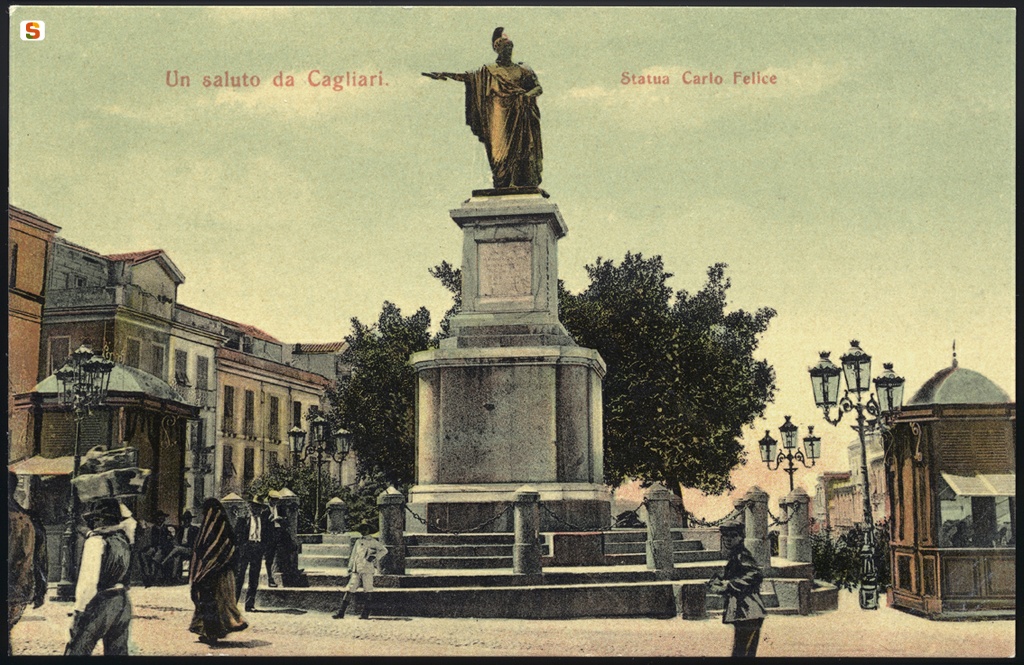 Cagliari, statua di Carlo Felice