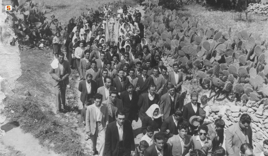 Gonnoscodina, processione anni '50