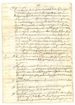 Testamento di Sisinnia Aru del 9 giugno 1770, Villacidro
