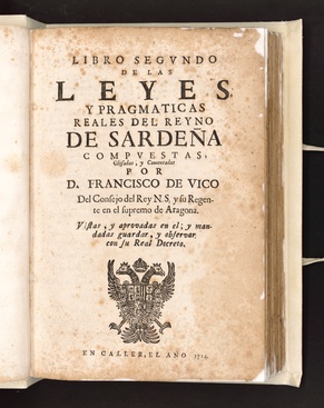Libro segundo de las leyes y pragmaticas reales del Reyno de Sardeña