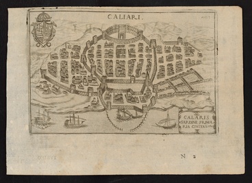Carta di Cagliari, tratta dal "Theatro delle città d'Italia"