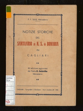 Notizie storiche del Santuario di N. S. di Bonaria in Cagliari